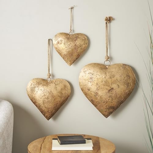 Deco 79 Rustic Metal Cowbell Decorative Bells, 20", 17", 12"H, Gold - Picture 2 of 7