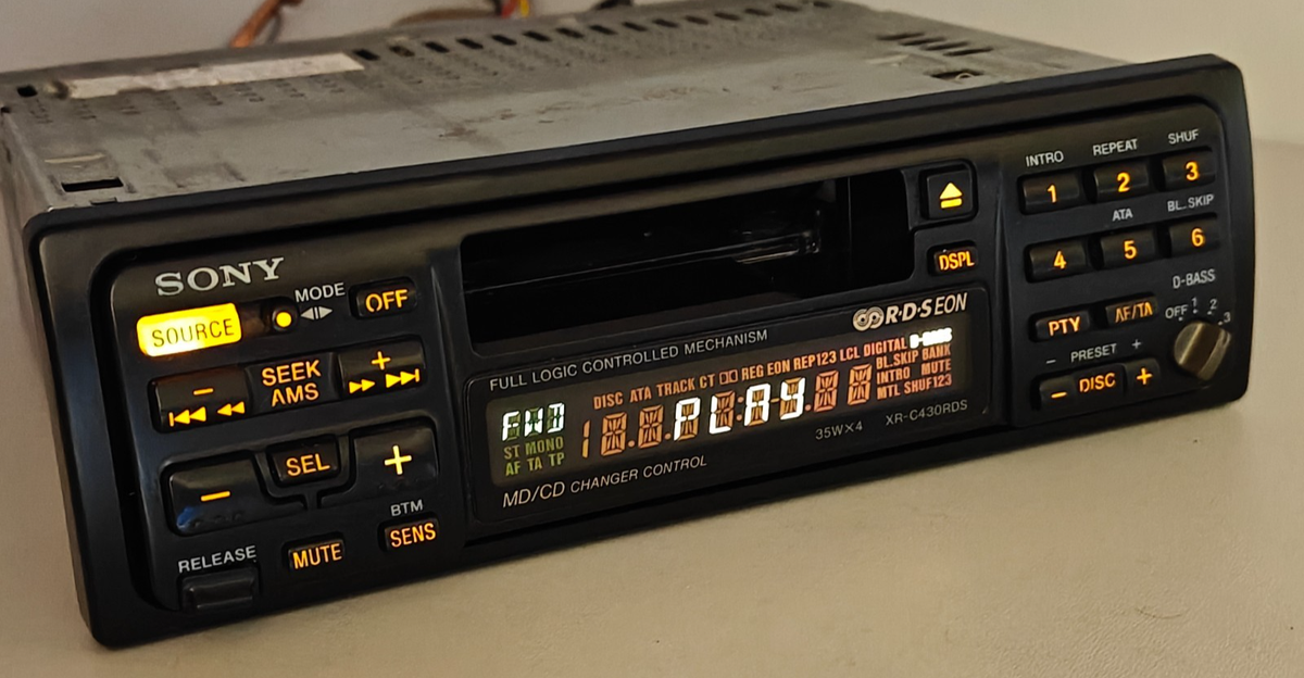 Vintage SONY XR-C430RDS Radio Cassette Player Head Unit 4 x 35W +