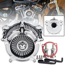 Chrome Air Cleaner Intake Filter For Harley Softail Touring Road Glide King FLHR