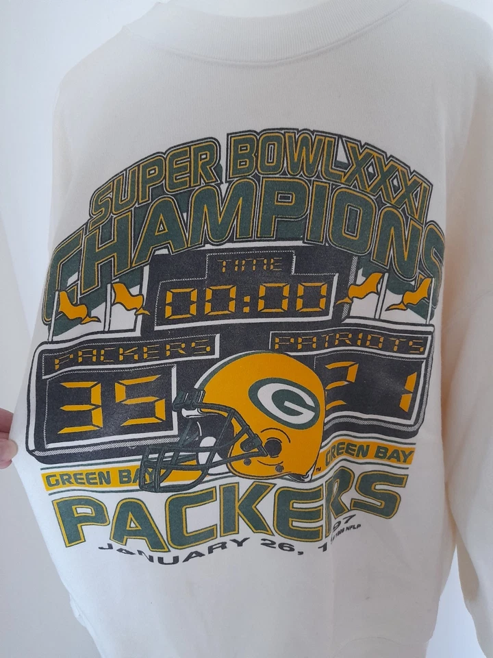 Vintage 1997 Green Bay Packers Super Bowl Sweater XL Made In USA - Image 2 of 4