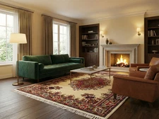 180 x 270 cm Luminoso Tappeto disegno Persiano Orientale effetto come la Lana go