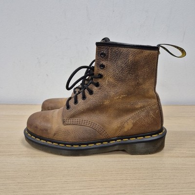 Dr. Martens 1460 klassische braune hellbraune Damen-Lederstiefeletten Größe UK 7 EU 41