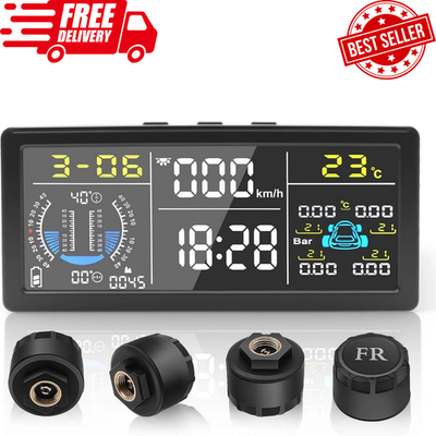 #ad 8 in 1 Advanced Tire Pressure Monitoring System with 4 External TPMS Sensors... $68.99