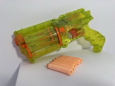 Nerf N-Strike Maverick REV-6 Blasters Sonic Green w/ 6 Darts Vintage 2004 TESTED