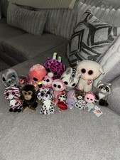 Ty Beanie Boos Lot Of 17 - Plush Animals Mixed Styles and Animals