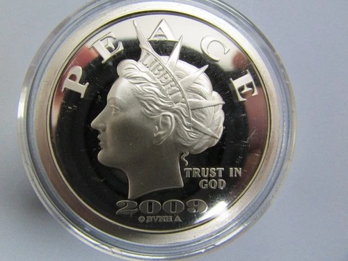 2009 NORFED PEACE "Naked Back" Liberty 1oz .999 Fine Silver Round