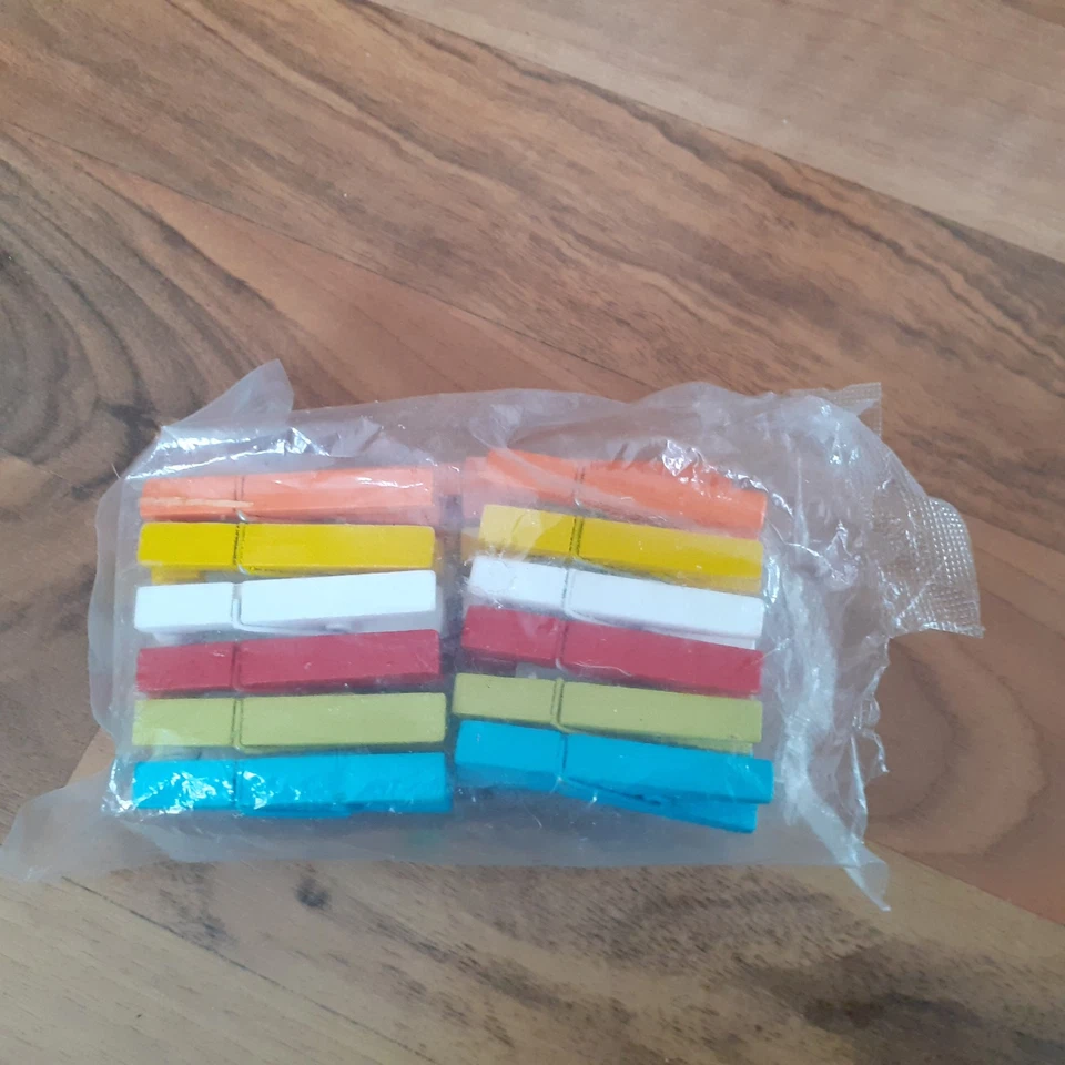 Holzklammern/Wäscheklammern klein Dekoration 36 Stück farbig sortiert,L 4,5 cm - Bild 2 von 4