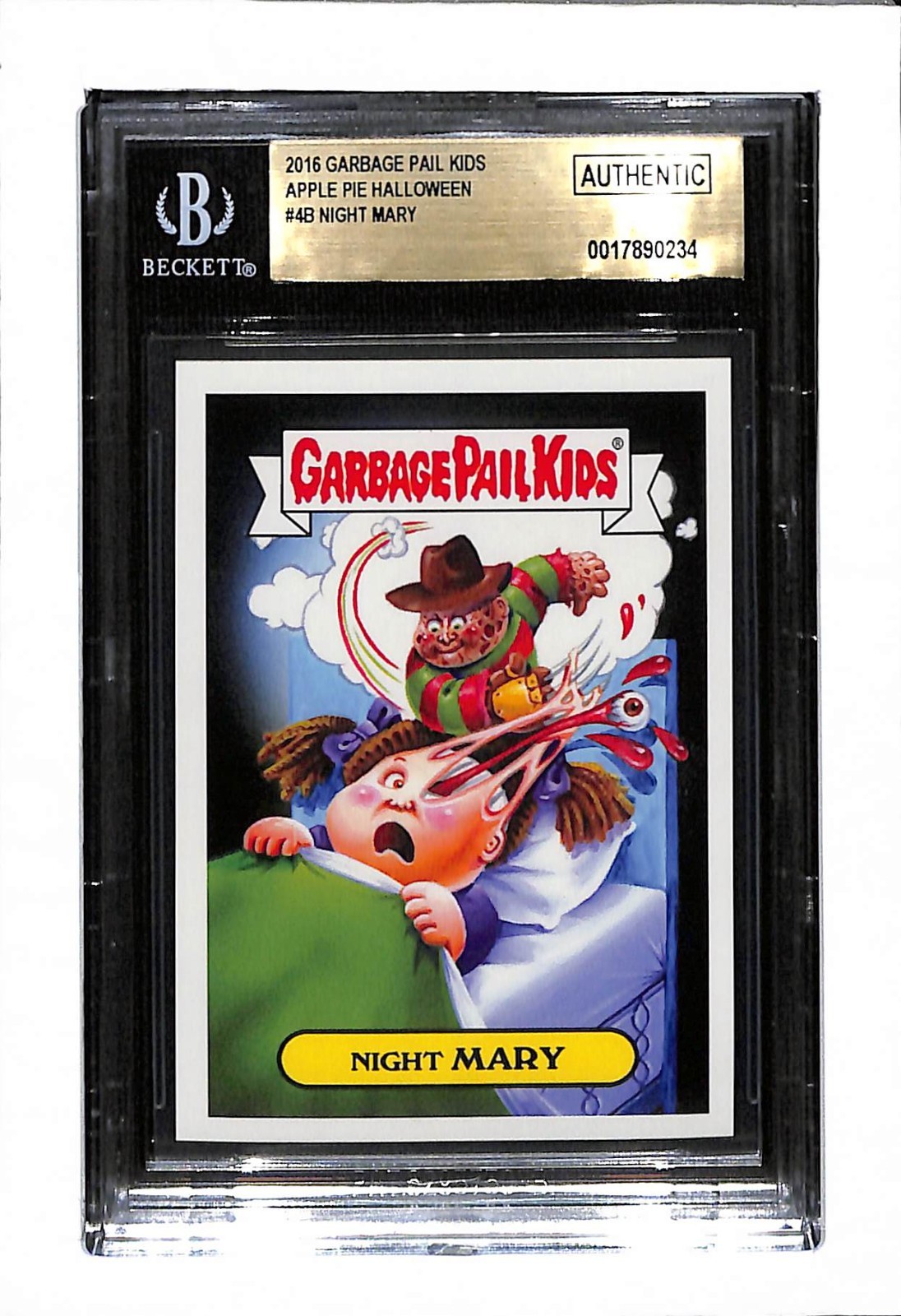 Night Mary #4B 2016 Garbage Pail Kids Halloween trading card — raw and PSA graded price guide