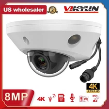 Vikylin 4K 8MP Mini Dome Security IP Camera Dual Light Full Color+IR MIC POE US