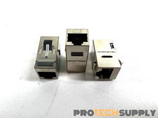  Lot of 3 L-Com Cat6a Coupler Shielded RJ45 Passthrough with WARRANTY