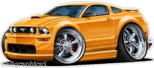 2005-9 Ford Mustang GT Wall Graphic Decal Poster Sticker Man Cave Garage Decor 