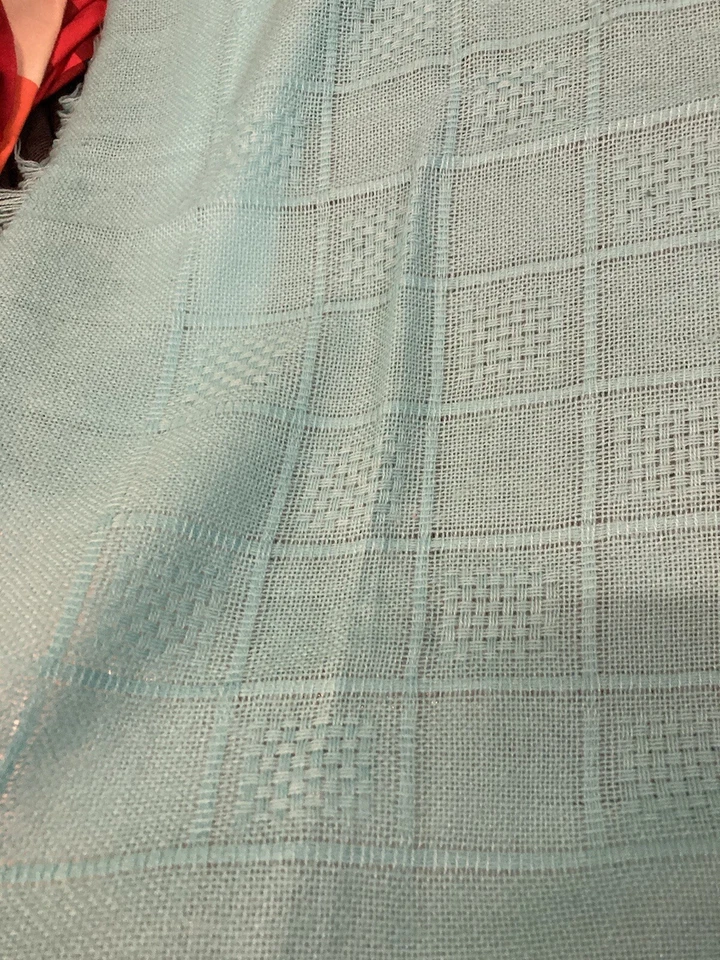 "Manta bebé pequeña acrílica azul Berea Ky Churchill Weavers 29""x31""" Foto 3 de 4