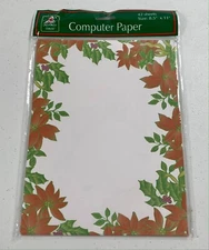 Christmas House Computer Paper 42 sheets Holly Letterhead Stationery