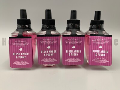 Bath & Body Works Blush Amber and Peony Wallflower Fragrance Bulbs S/4 #6008