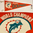 1973 Vintage Miami Dolphins Nfl Football Pennant 12x30 Super Bowl Rare 1972 — photo 1
