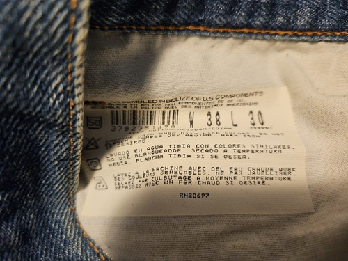 Vtg 80s Faded Medium Wash Dickies Denim Jeans men 38x30 (36X30) Workwear Relaxed - Picture 6 of 6