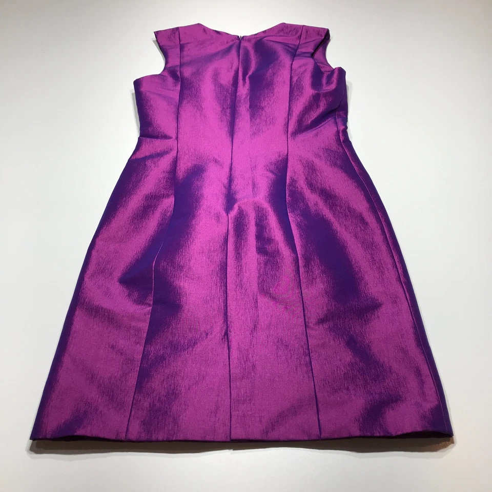 B Michael American Red Collection Dress Size 6 Iridescent Purple Sheath Formal - Image 2 of 4