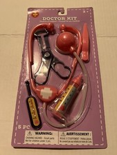 DOCTOR KIT 5 PC PLAYSET NIP PINK COLOR COSTUME PRETEND NURSE KIDS FUN MEDICAL