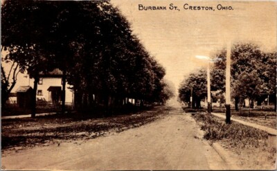 Postcard Burbank St Creston Ohio 