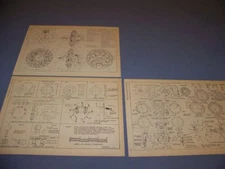 WRIGHT WHIRLWIND & WASP JR.  AIRCRAFT ENGINES,.5-VIEWS/PROFILES....RARE! (236J)