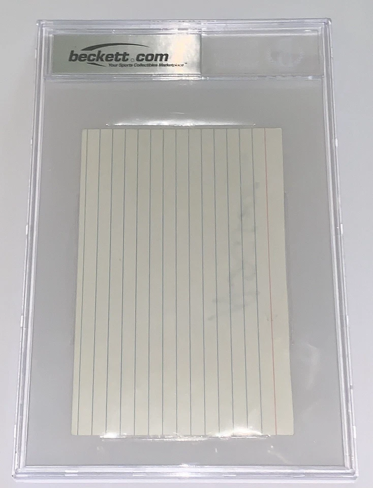 Art Wall signed Index Card Masters golf pga beckett slab - Image 3 of 4