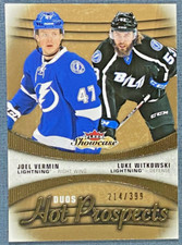 Joel Vermin RC/Luke Witkowski RC SER /399 2015-16 Fleer Showcase #125 Rookies