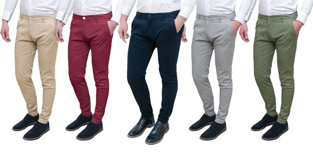 Pantaloni uomo Class primavera estate slim fit casual in cotone Pantaloni uomo Class primavera estate slim fit casual in cotone