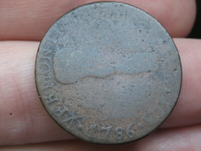 1786 Vermontensium Vermont Colonial Landscape Copper- RPD, RR-8 Bressett 6-E, R4