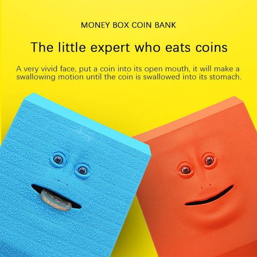 Novelty Face Bank Coin Eating Savings Bank Money Box Money Saving