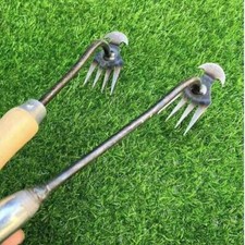 Weeding Artifact Uprooting Weeding Tool Steel Weed Puller 4 Teeth Dual Purpose