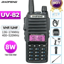 Baofeng UV-82 Walkie Talkie 8 Watt/2800mAh/ FM Transceiver Dual Band 2-Way Radio