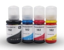 4 non OEM 102 Ink Bottle fits Epson Ecotank ET2700 ET2750 ET3700 ET3750 ET4750