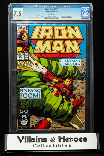 Iron Man #271 ~ CGC 7.5 ~ Mandarin, Black Widow, Fin Fang Foom ~  Marvel (1991)