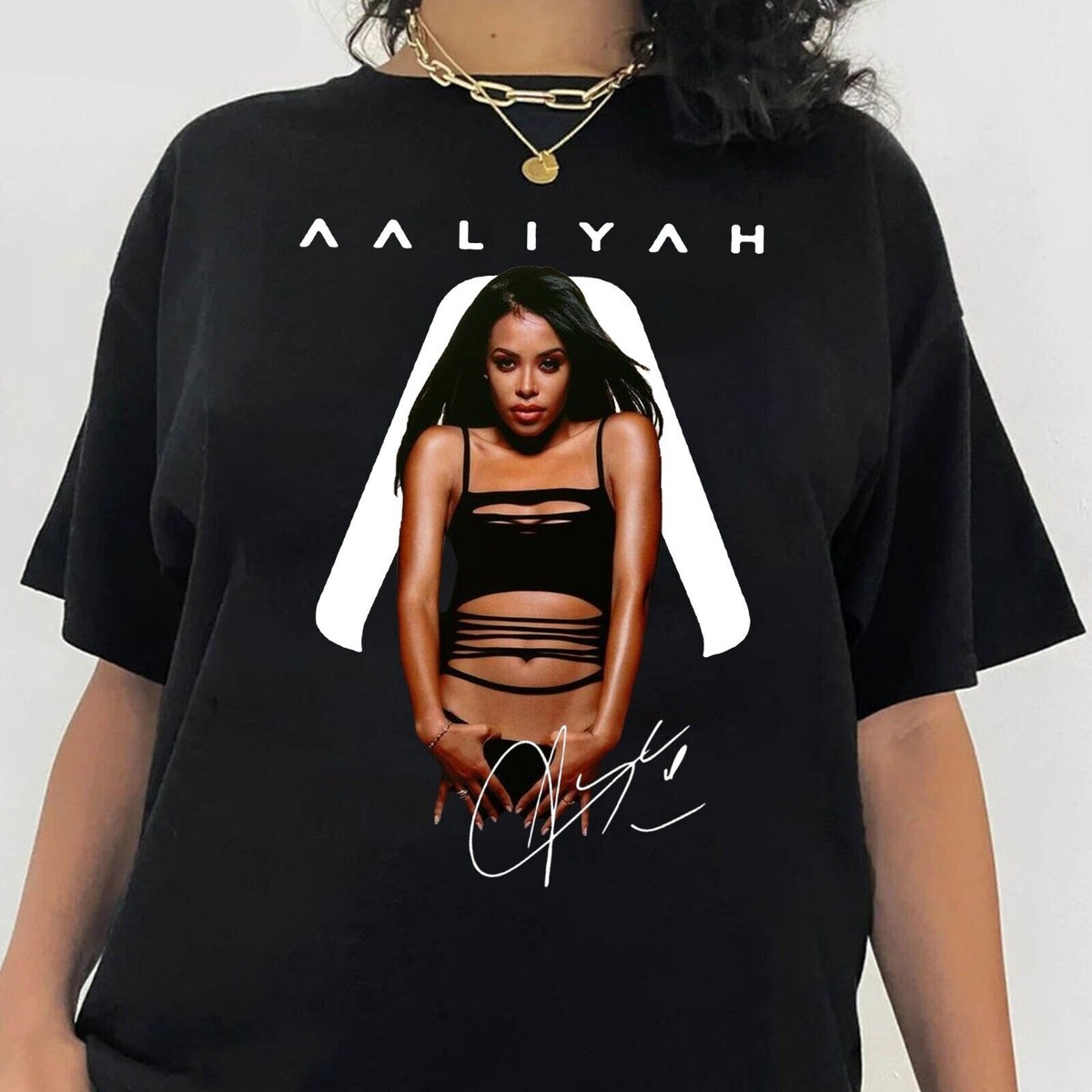 Aaliyah Back and Forth Tシャツ Lサイズ ブラック AALIYAH「BACK & FORTH」L – Cloakedinblack