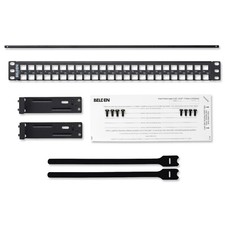 Belden AX103121 48 Port 1U Flat KeyConnect Patch Panel Black