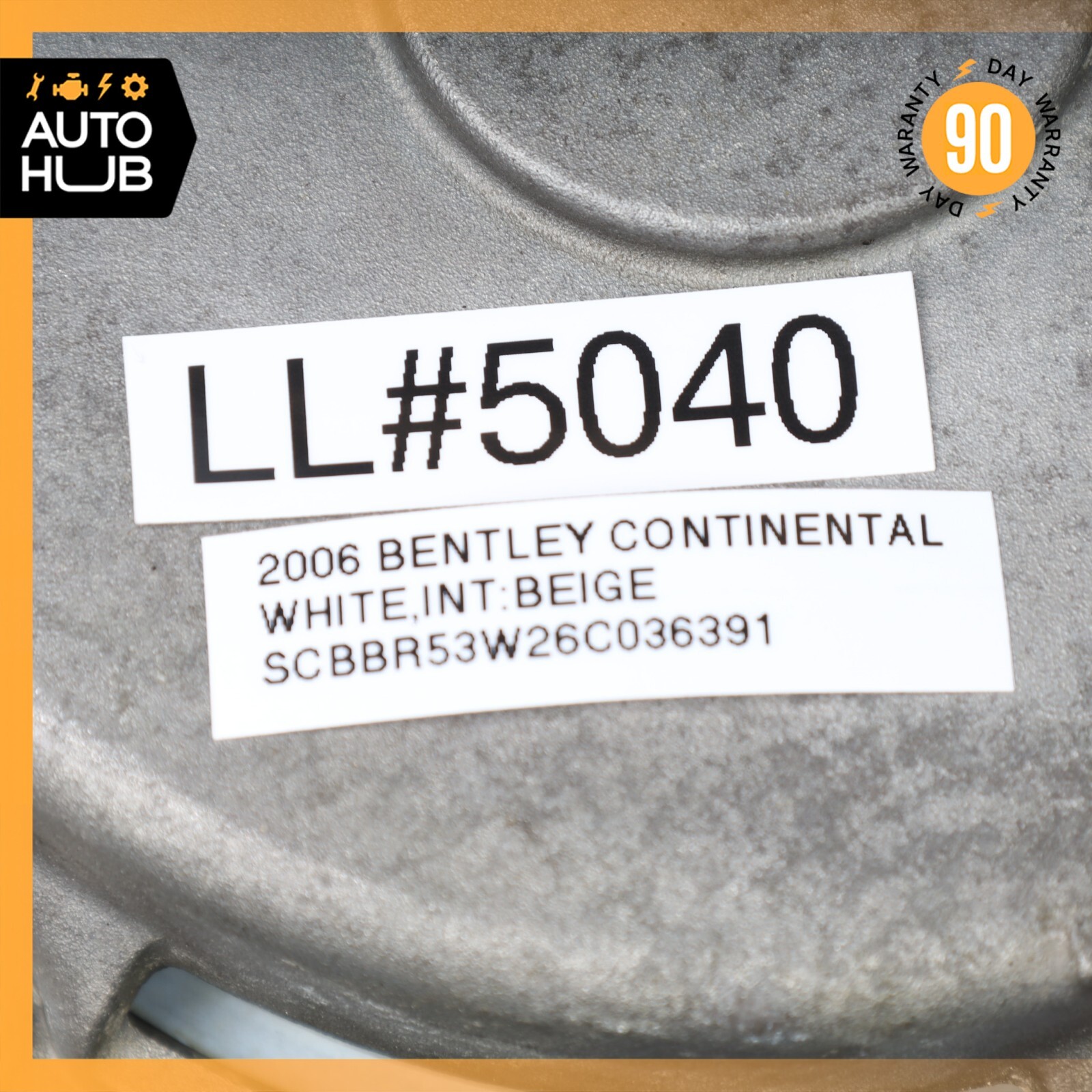 03-13 Bentley Continental Flying Spur 6.0L Generator Alternator 190 AMP OEM 80k