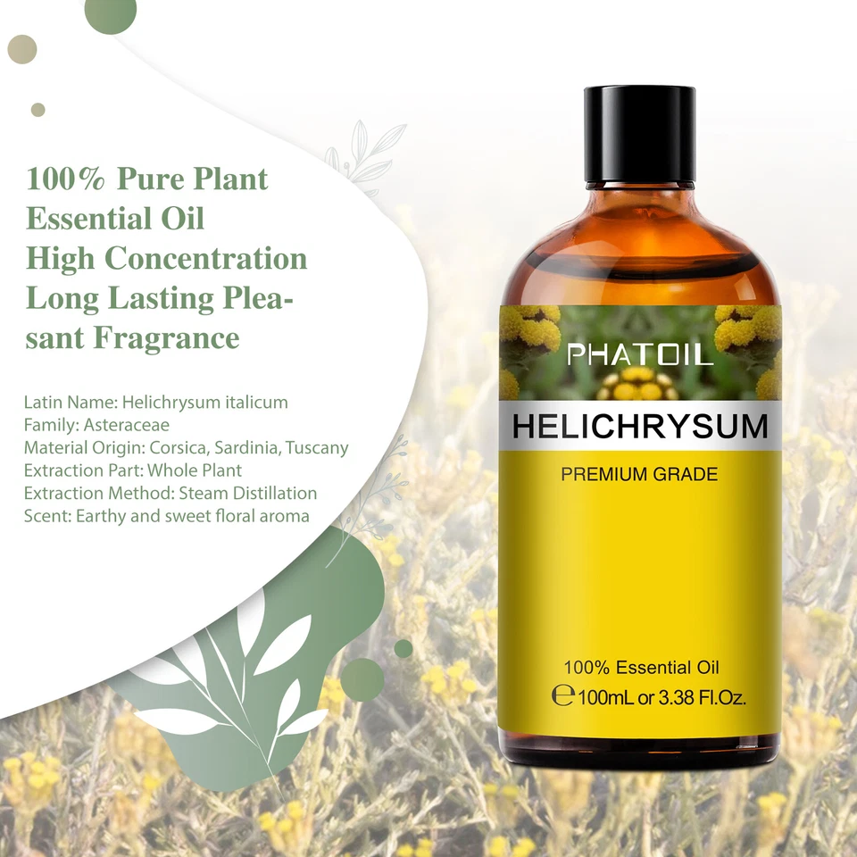 100ML Helichrysum Essential Oils 100% Pure & Natural Aromatherapy Diffuser Oil - Image 4 of 4