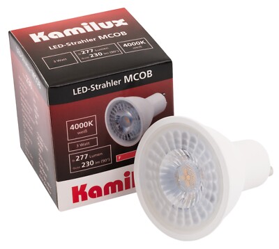 12V# 230V LED Leuchtmittel 3W ~ hell wie 25W - bei 3Watt Verbrauch, Leuchte MCOB