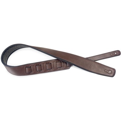 STAGG SPFL 30 DBRW dunkelbraun gepolsterter Kunstleder-Gitarrengurt (NEU)