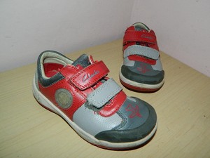 clarks red trainers