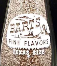 Bart's Fine Flavors Texas Size; ACL soda pop bottle