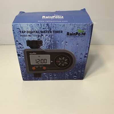 Rainpoint ITV101P Black Garden Hose Programmable Tap Digital Water Timer