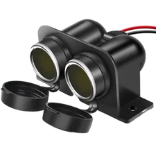 Nilight Dual Cigarette Lighter Socket with Wire 12V Dual Power Plug Replacement