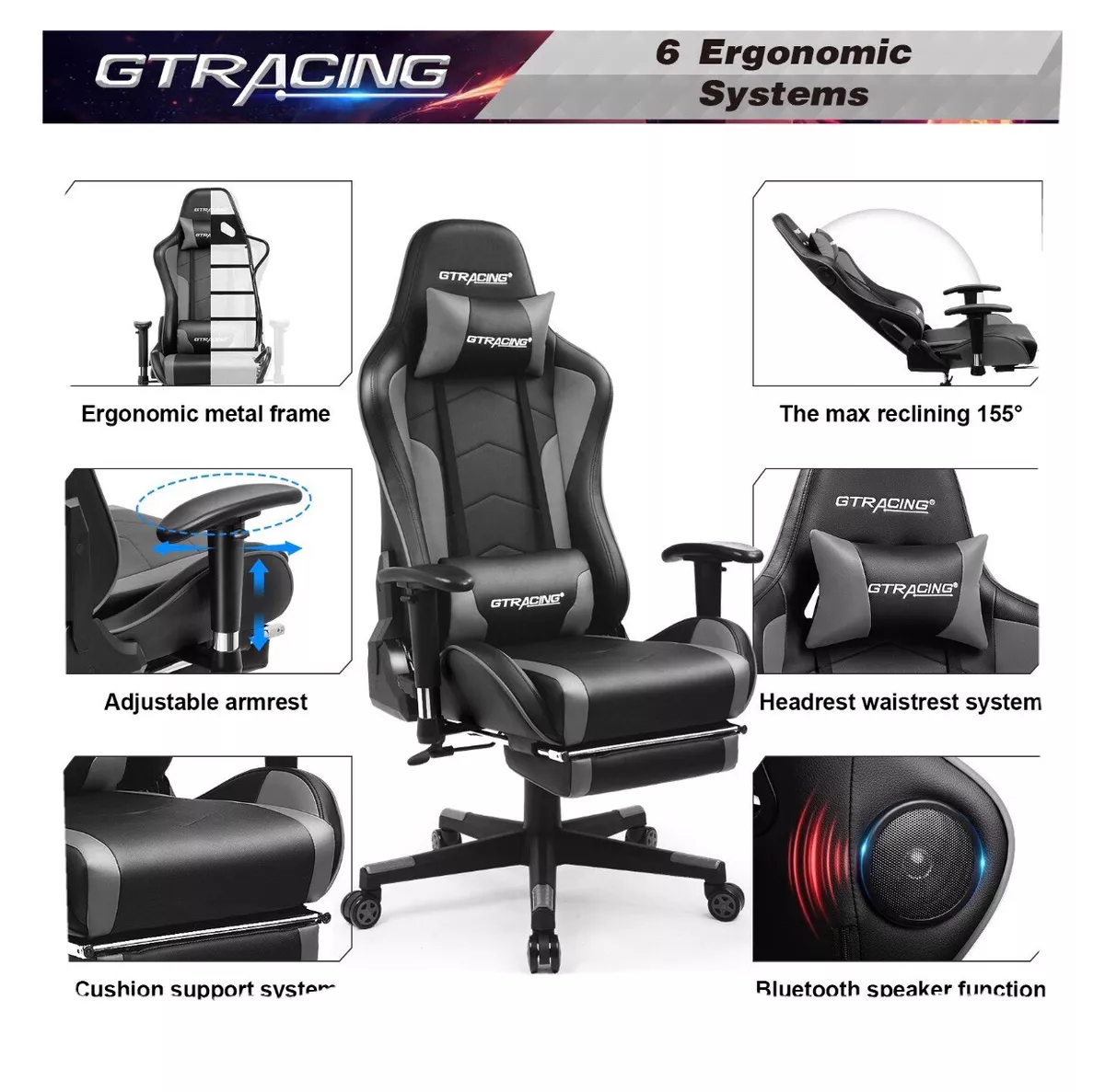 Footrest Series GT901  GTRacing Gaming Chair