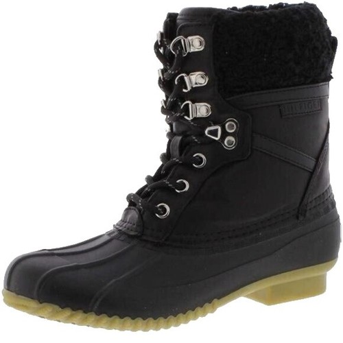 Kricely Men\'s Black Mid-Calf Snow Boots Faux Fur Lined Size 9 Rubber Outsole Kricely Men main image 3