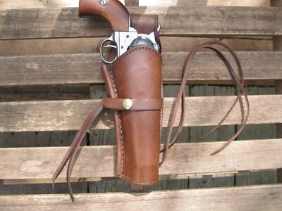 Western Gun Belt & Holster Combo - Burgundy Leather .22 Caliber Right Hand Set (48 Inch)
