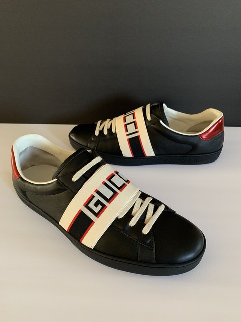 gucci stripe leather sneaker