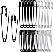 4 Inch Large Safety Pins for Clothes Big Safety Pins Heavy Giant Safety Pin 30pc