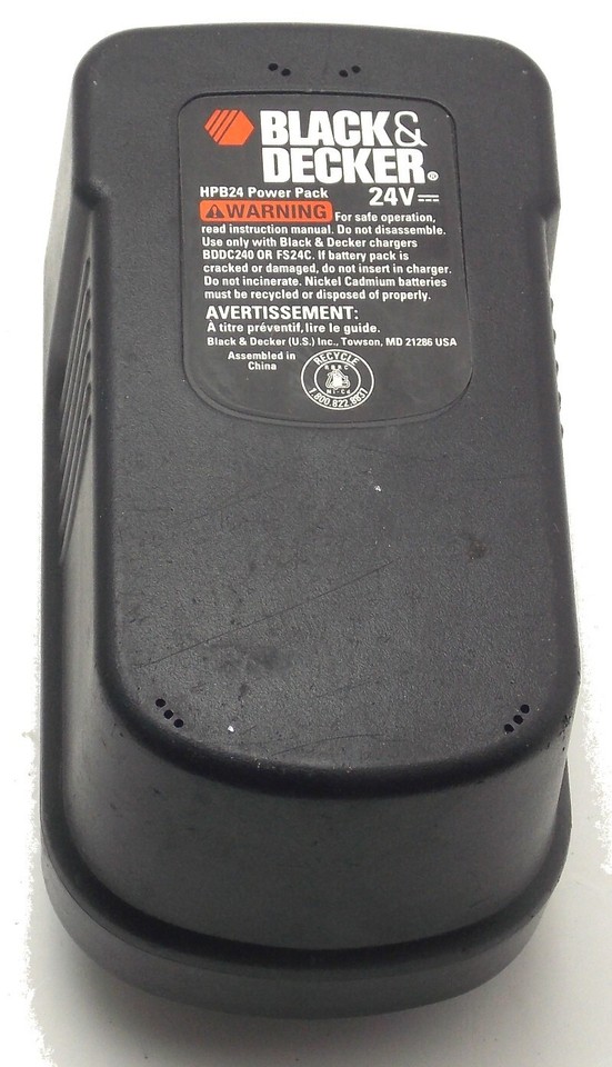 Original Black and Decker 24V Battery Model HPB24 Takes/Holds Full Charge Used eBay