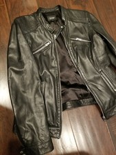 Lamarque Leather Jacket Women's Black Size Medium